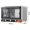 Forno Elettrico a Convezione Professionale, Meccanico, 3 Teglie 60x40 cm, Funzione Grill, con Illuminazione Interna - Monofase