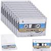 HOMURY Confezione da 10 cassette audio vuote: cassette audio a basso rumore, cassetta musicale da 60 minuti, custodia in plastica trasparente per conferenze, seminari, registrazioni quotidiane