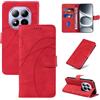 LACAE Cover a Libro per Xiaomi Redmi Note 15 Pro Plus/Poco M8 Pro 5G - Custodia Flip PU Pelle con Porta Carte, Supporto, Magnetica Case (Red)