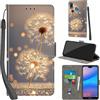 PHINIENLAND Cover per Huawei P20 Lite custodia portafoglio Dente di leone | 3 scomparti carte, 1 tasca banconote, Chiusura magnetica, Supporto, Pelle PU flip cover per Huawei P20 Lite