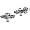 NKlaus Coppia di orecchini a perno celtici Odin's Ravens in argento 925 Hugin & Munin 3031