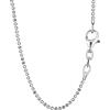 NKlaus collana 38cm catena a sfere con diamanti in argento Sterling 925 larghezza 1,2mm 8155