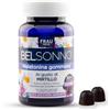 FRAU BEL SONNO, 30+7 Caramelle di Melatonina Gommosa con Valeriana, Camomilla, Lavanda e Vitamina B6, per Favorire il Sonno, Gusto Mirtillo