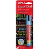 Apli - Liquid Chalk, Pennarelli a gesso liquido, cancellabili, punta rotonda da 5,5 mm, colore blu, 1 pezzo