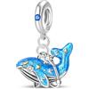 TINSLO Bead Charm Ciondolo Argento Sterling 925 con Cubic Zirconia Pendenti per Pandora Braccialetti, Compatibile con Braccialetti e Collane europei