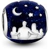 TINSLO Bead Charm Ciondolo Argento Sterling 925 con Cubic Zirconia Pendenti per Pandora Braccialetti, Compatibile con Braccialetti e Collane europei