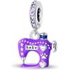 TINSLO Bead Charm Ciondolo Argento Sterling 925 con Cubic Zirconia Pendenti per Pandora Braccialetti, Compatibile con Braccialetti e Collane europei