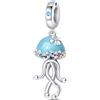 TINSLO Bead Charm Ciondolo Argento Sterling 925 con Cubic Zirconia Pendenti per Pandora Braccialetti, Compatibile con Braccialetti e Collane europei