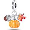 TINSLO Bead Charm Ciondolo Argento Sterling 925 con Cubic Zirconia Pendenti per Pandora Braccialetti, Compatibile con Braccialetti e Collane europei