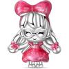 TINSLO Bead Charm Ciondolo Argento Sterling 925 con Cubic Zirconia Pendenti per Pandora Braccialetti, Compatibile con Braccialetti e Collane europei