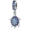 TINSLO Bead Charm Ciondolo Argento Sterling 925 con Cubic Zirconia Pendenti per Pandora Braccialetti, Compatibile con Braccialetti e Collane europei