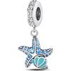 TINSLO Bead Charm Ciondolo Argento Sterling 925 con Cubic Zirconia Pendenti per Pandora Braccialetti, Compatibile con Braccialetti e Collane europei