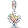 TINSLO Bead Charm Ciondolo Argento Sterling 925 con Cubic Zirconia Pendenti per Pandora Braccialetti, Compatibile con Braccialetti e Collane europei