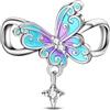 TINSLO Bead Charm Ciondolo Argento Sterling 925 con Cubic Zirconia Pendenti per Pandora Braccialetti, Compatibile con Braccialetti e Collane europei
