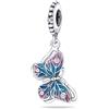 TINSLO Bead Charm Ciondolo Argento Sterling 925 con Cubic Zirconia Pendenti per Pandora Braccialetti, Compatibile con Braccialetti e Collane europei