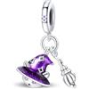 TINSLO Bead Charm Ciondolo Argento Sterling 925 con Cubic Zirconia