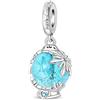 TINSLO Bead Charm Ciondolo Argento Sterling 925 con Cubic Zirconia Pendenti per Pandora Braccialetti, Compatibile con Braccialetti e Collane europei