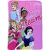 CARTOON Plaid morbido per bambini Principesse Disney 100 x 140 cm copertina soffice in pile 220 GSM calda e leggera perfetta per cameretta e lettino
