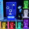 BIRBANN Lampada 3D Gamer con funzione touch, 7 colori, luce notturna che cambia colore, luce notturna per bambini e uomini, regali di compleanno e Pasqua