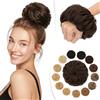 SEGO Pro 45G Chignon Finto per Capelli Veri Umani #2 Marrone Scuro Elastici Chignon Finti Folto Ondulato Extension Capelli Naturale Coda di Cavallo Spessi Updo (45g)