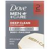 Dove Men + Care Dove Men+Care Body and Face Bar, Deep Clean 4 Oz, 2 Bar by Dove