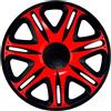 AUTO-STYLE J-Tec Set di 4 Copricerchi Nascar 15 Pollici Nero/Rosso