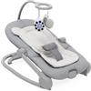 Chicco Sdraietta Mia 2in1, Sdraietta Neonato e Prima Sedia, Riduttore in Cotone Biologico, Barra Gioco Reversibile, Musica e Vibrazione, Modalità Dondolo o Fissa, Da 0 mesi a 18 kg