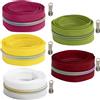 Aerzetix - Kit di Cerniera Lampo a Spirale 5x1 m N°5 - Colore Magenta Bianco Rosso Lampone Giallo Lime + 15 cursori N°5 Non bloccabile in Metallo - Cucito merceria Sartoria