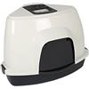 Ebi, Vassoio per lettiera Prism, 60 Zen Series M - 38x56x40cm Bianco, con Piedini Antiscivolo, con Porta Nera Semi-Trasparente e Maniglia, Filtro al Carbone Che assorbe Gli odori, in plastica