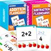 QUOKKA Addition & Subtraction Flash Cards Set for Kids Ages 4-8 - 338 Jumbo Math Flash Cards with Visual Aids, Sorting Rings & Reference Cards - Math Games for Kids 1st to 3rd Grade Classroom & Home