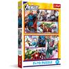 Trefl - Puzzle 2in1: Marvel The Avengers, Diventa un Eroe - 2 x 70 Pezzi, Coppia di Puzzle per Bambini dai 4 anni