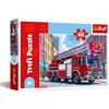 Trefl - Camion dei Pompieri - Puzzle 60 Pezzi - Puzzle Colorato con Camion, Intrattenimento Creativo, Divertimento per Bambini dai 4 anni