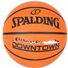 Spalding Downtown - Pallone da basket in gomma, misura 7, colore: Nero