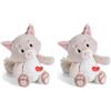 NICI 49407 Cuddly Toy Love Cat Fluffy 25 cm Swivel Grey Sustainable Soft Plush Cute Plush Toy for Cuddling And Playing, for Children And Adults, Great Gift Idea