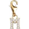 Depesche 11785-026 Charms Express Yourself-Ciondolo per collane e bracciali, Lettera M, Placcato Oro, Come Piccolo Regalo, Multicolore (Confezione da 2)