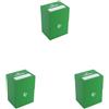 Gamegenic 80-Card Deck Holder, Green (Confezione da 3)
