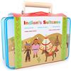 Small Foot 3922 Valigia bimbi «Set per indiani» small foot, con ascia, coltello, freccia, arco, copricapo e collana indiana, a partire da 3 anni