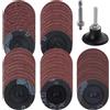 SPEEDWOX disco a cambio rapido 50pcs dischi abrasivi a rullo da 2 pollici con 1/4 rullo di bloccaggio disco supporto per smerigliatrice dischi a cambio rapido abrasivi strumento per