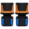 Fiskars Connettore Tubo, Inserti SoftGrip, Misura Universale, Ø 1,3-1,5 cm (1/2-5/8''), 30 g, Nero/Arancione/Blu, 1027072 (Confezione da 2)