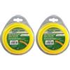 Riegolux 107636 - Filo per decespugliatore in Nylon, Rotondo, Giallo, 2,4 mm x 15 m (Confezione da 2)