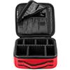 FORRICA Beauty Case da Viaggio Donna Borsa Cosmetica Professionale Portatile Trousse Make Up Organizers Trucchi Ragazza Valigetta Porta Trucchi con Divisori Regolabili Rossa A