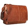 STILORD Alex Borsa da studente in pelle per l'università ufficio lavoro Grande borsa a tracolla vintage Messenger Cartella in cuoio Colore:cognac lucente