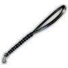 Pet's Market Guinzaglio Cane Cani 45 cm in Cuoio Doppia Treccia Color Nero Presa Comoda Gancio Robusto (45 cm Nero)