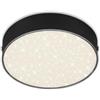 Briloner - Plafoniera a LED con decorazione a cielo stellato, lampadario, lampada senza cornice, pannello da soffitto LED, temperatura di colore bianco neutro, Ø157 mm, nero