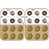 Agyo Stampo per Ciambelle 12 Stampi 35,5 x 26,5 x 3 cm, Antiaderente in Acciaio al Carbonio - Linea Dolci Essenziale (Confezione da 2)