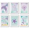 Hadley Designs 12 decorazioni da parete per camera delle ragazze, decorazioni sotto il mare, per la camera da letto delle ragazze, poster da bagno, decorazione da parete, decorazione da parete per camera da letto