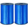 PRÄSENT Nastro Blu - 500 Metri - 5 Mm, Poliestere, Ideale per Compleanni e Feste per Bambini (Confezione da 2)