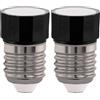 Eglo Lampadina a LED E27, dimmerabile gradualmente, lampadina a proiezione con dimmer e interruttore, 3,5 Watt, luce bianca calda, 2200 Kelvin, lampadina LP, diametro 3,2 cm (Confezione da 2)