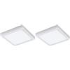 Eglo connect Argolis-C - Lampada da soffitto a LED per esterni, per parete e soffitto, in alluminio e plastica, dimmerabile, tonalità di bianco regolabili, IP44, 30 x 30 cm, bianco (Confezione da 2)
