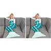 Kanguru Coperta coda da sirena, soffice coperta in pile la Sirenetta, plaid divano o sacco a pelo bambini, taglia bimbi, Lunga 135cm, idea per regalo donna, regalo compleanno, gadget sirenetta